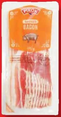 Pikok Bacon de porc, afumat, feliat 200 g