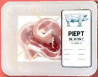 Piept de porc, rulat, natur 100 g
