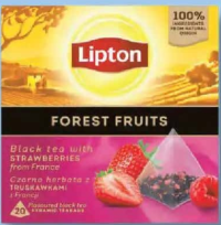 LIPTON Ceai negru fructe de pădure 20 plicuri