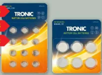 TRONIC Baterii tip pastilă 1 set, 6 / 12 bucăți