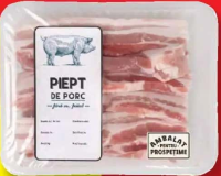 Piept de porc, fără os, feliat per 100g