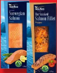 Nautica Somon norvegian file afumat cu fum natural 125 g
