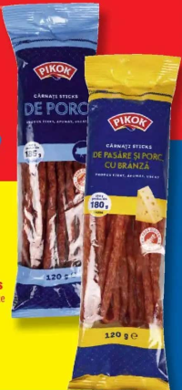 Pikok Cârnați sticks diverse sortimente 120 g