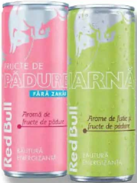 Red Bull Băutură energizantă fructe de pădure / caise și căpșuni / fistic 250 ml