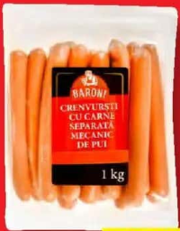 Baroni Crenvurști de pui 1 kg