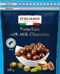 ITALIAMO Fistic învelit în ciocolată cu lapte 150 g