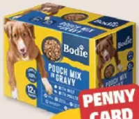 BODIE HRANĂ UMEDĂ PENTRU CÂINI pui și vită, 12x100 g