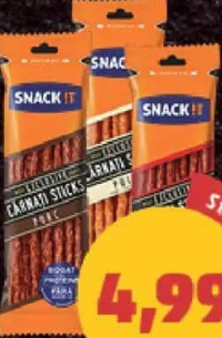 SNACK IT CÂRNAȚI STICKS diverse sortimente, 90 g
