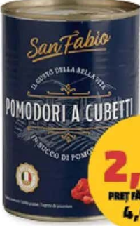 San Fabio ROȘII TĂIATE 400 g