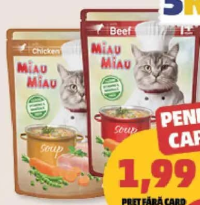 Miau Miau Supă pisici pui/vită 85 g