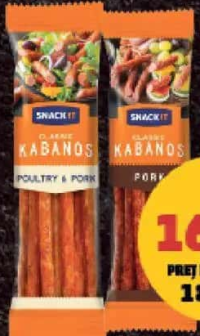 SNACK IT CLASSIC KABANOS pui / porc, 400 g