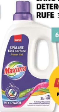 Sano Maxima Detergent Gel Pentru Rufe 3 l