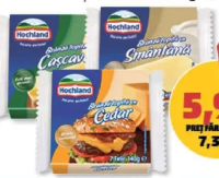 Hochland Brânză topită felii smântână/cașcaval/cedar 140 g