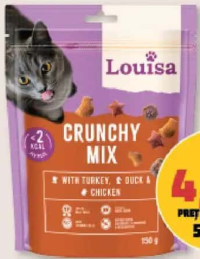 Louisa Crunchy Mix curcan, rață și pui 150 g