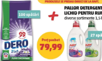Dero Detergent Automat 2in1 Levănțică și Iasomie 7.5 kg + Pallor Detergent Lichid 1.5 l