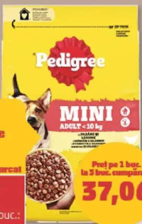 PEDIGREE HRANĂ USCATĂ MINI pasăre și legume, 3 kg