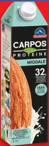 Olympus Carpos Băutură vegetală pe bază de migdale, cu proteine 1 L
