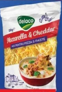 Delaco Mix de mozzarella și cheddar 150 g