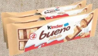Napolitană cu ciocolată albă/ cacao, Kinder Bueno 117 g