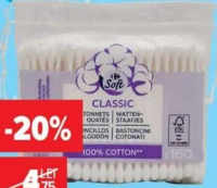 Carrefour Soft Bețișoare urechi 160 buc.