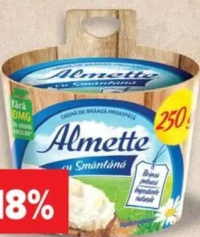 Almette Cremă de brânză smântână/verdeață, 250 g