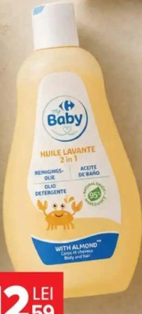 Ulei de spălare bebeluși Carrefour My Baby 250 ml