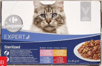 Carrefour Companino Hrană umedă pentru pisici sterile 8 x 85 g