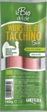 Golfera Crenvurști de curcan Bio 160 g