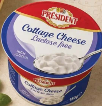 Président Brânză Cottage, fără lactoză 180 g