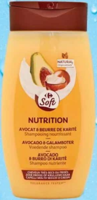 Carrefour Soft Șampon nutritiv cu extract de avocado și unt de shea 250 ml