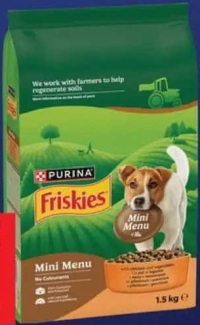 Purina Friskies Adult Mini Meniu Hrană uscată pentru câini, cu pui și legume/vită 1.5 kg