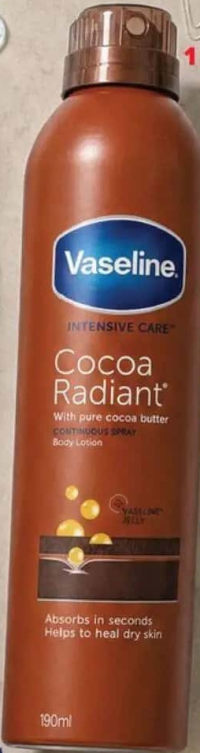 Spray Lotion Vaseline Cocoa/Aloe 190 ml