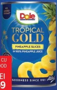 Dole Felii de ananas în suc Tropical Gold 567 g