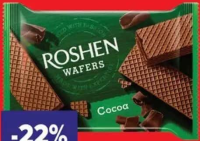 Roshen Napolitane cu cremă de cacao/ lapte/alune/lămâie 72 g