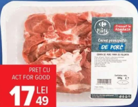 Ceafă de porc fără os, feliată Carrefour la Piață 600 g