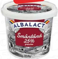 Smântână ALBALACT 25% grăsime 850 g