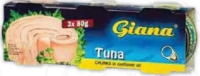 Ton bucăți în ulei vegetal GIANA 3x80 g