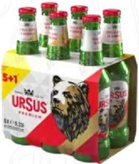Bere blondă URSUS (5+1)x0.33 L
