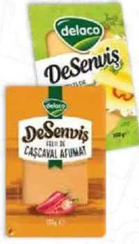 Cașcaval felii DELACO clasic/ afumat 100 g