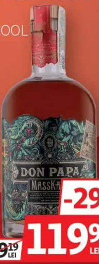 Don Papa Masskara Rom 40% Alcool 0.7L