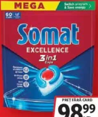 Somat Excellence Detergent capsule mașină spălat vase 60 buc