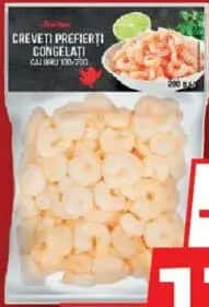 AUCHAN Creveți prefierți cu codițe 100/200, congelați 280g
