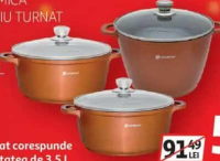 Schmitter Oală ceramică din aluminiu turnat cu capac de sticlă 3.5l