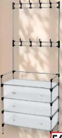 Suport pentru încălțăminte cu sertare 58x28x153 cm