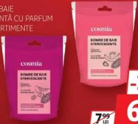 Cosmia Bombă de Baie Efervescentă cu Parfum Diverse Sortimente 3x50g