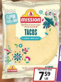 Mission Tacos porumb & făină 200g
