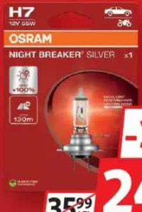 Osram NBR Silver Bec Halogen H7 12V