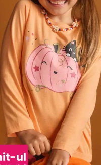 Tricou fete de Halloween, cu mâneci lungi