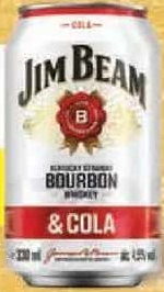 Jim Beam White+Cola 4.5% 0.33L