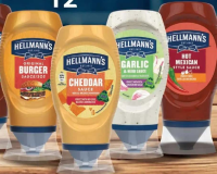 Hellmann's Sos burger / chedar / usturoi și verdeață / mexican 260 / 250 / 266 g